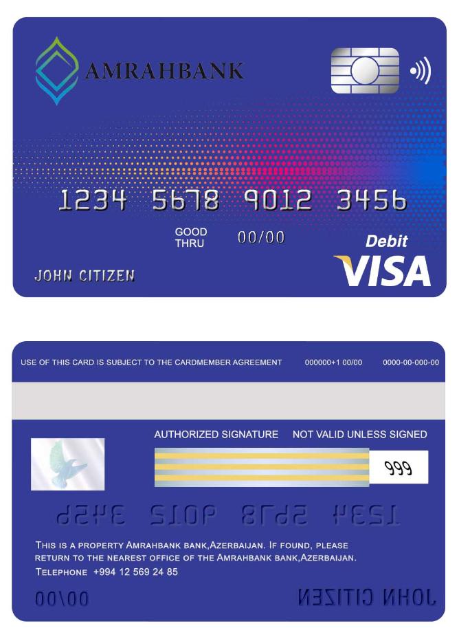 Azerbaijan Amrahbank visa card